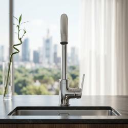 Aquanello Casa Хромиран кухненски смесител с една ръкохватка CR-1201-CS
